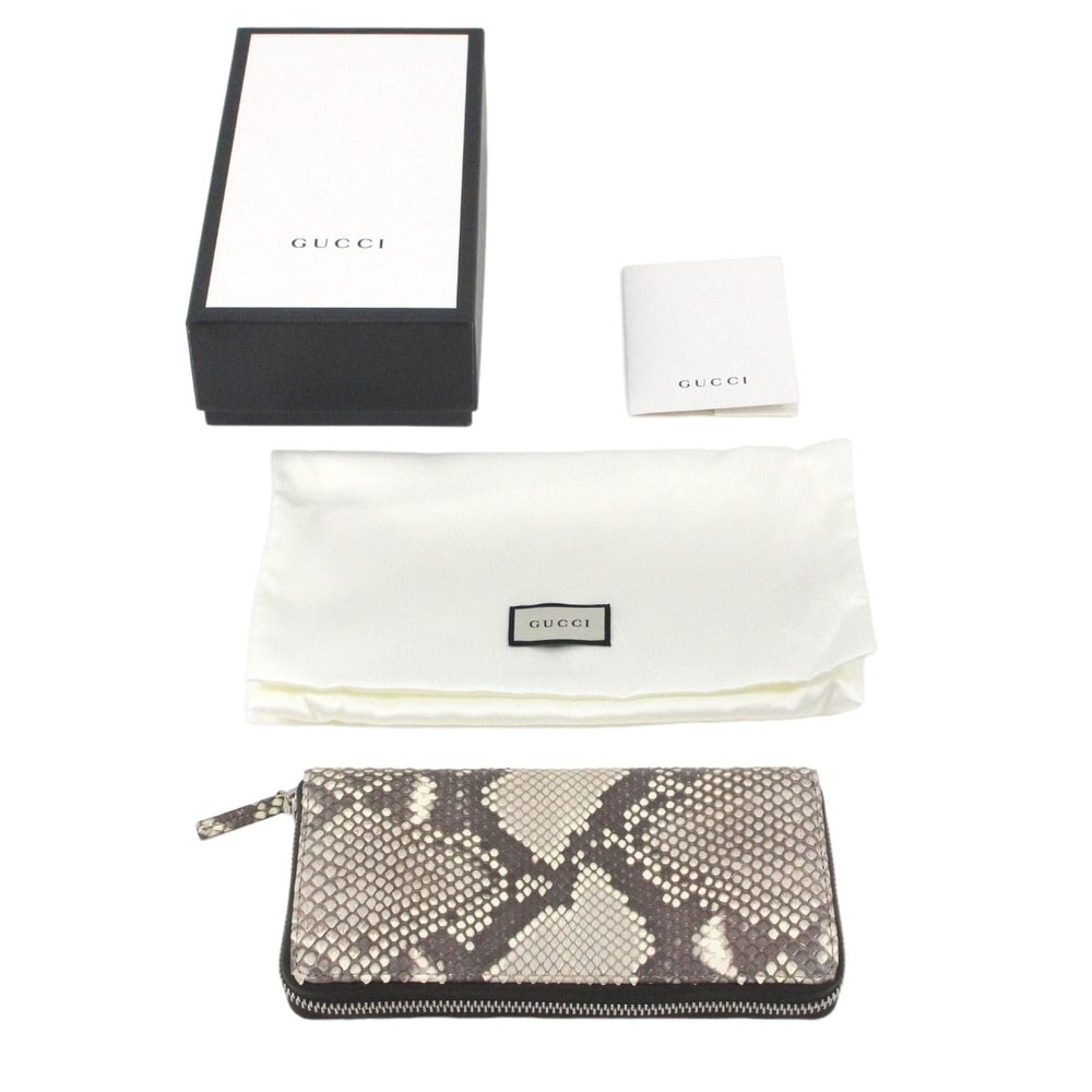 Gucci Python Long Wallet White - image 3